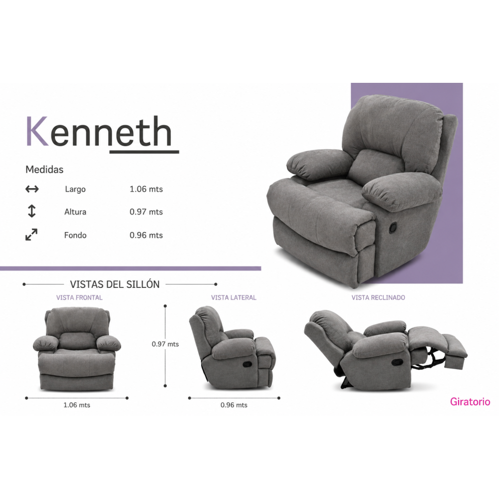 KENNETH RECLINABLE (solo reclinable)