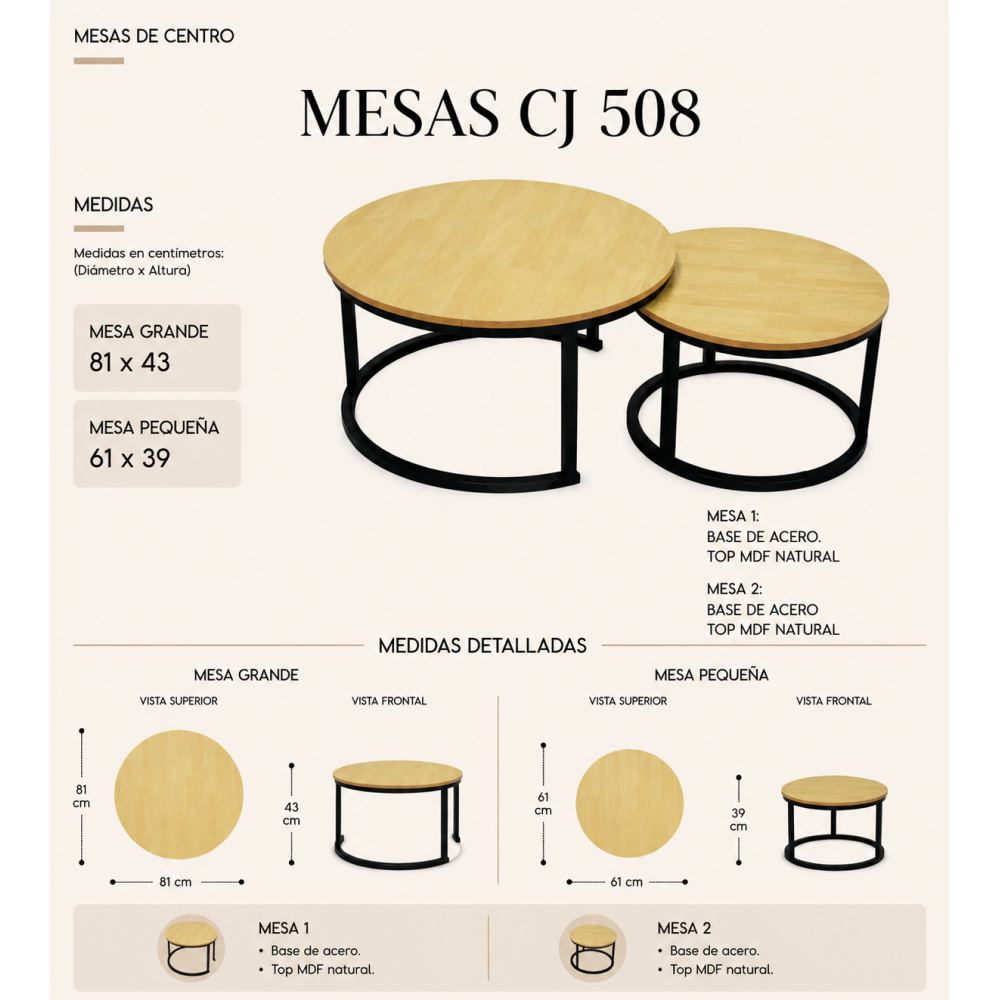 MESAS DE CENTRO CJ 508 B 